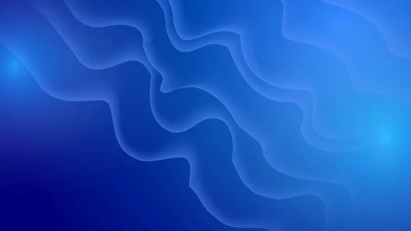 Blue Abstract Vector Long Banner Business Minimal Gradient Background Circles — Stockvektor