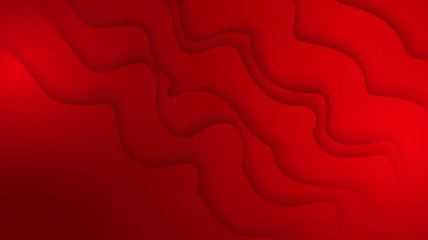 Технология Волнообразных Линий Абстрактных Кривых Фоне Красных Градиентов — стоковый вектор