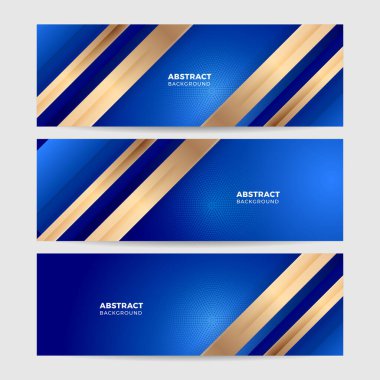 Altın arka plan ile soyut poligonal model lüks koyu mavi