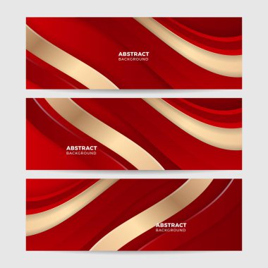 soyut vektör lüks kırmızı ve altın arka plan modern yaratıcı konsept pankartı