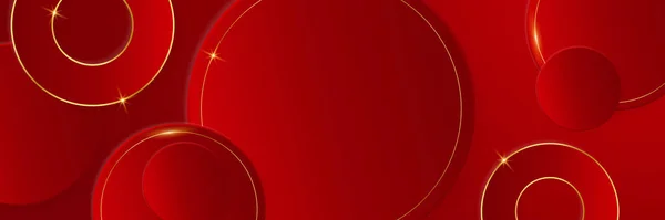 Bannière Abstraite Fond Rouge — Image vectorielle