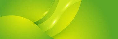 Soyut yeşil ve sarı pankart. Arkaplan, duvar kağıdı, poster, broşür, kart, web, sunum, sosyal medya, reklamlar için tasarlandı. Vektör illüstrasyon tasarım şablonu.