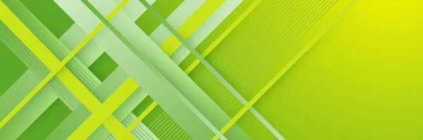 Banner Verde Amarelo Abstrato Projetado Para Fundo Papel Parede Cartaz — Vetor de Stock
