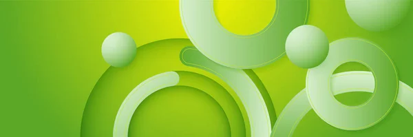 Banner Verde Amarelo Abstrato Projetado Para Fundo Papel Parede Cartaz — Vetor de Stock