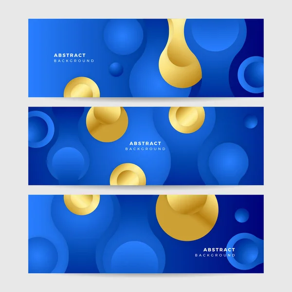 Moderní Abstraktní Modré Pozadí Složením Zlaté Čáry — Stockový vektor