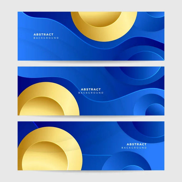 Abstract Goud Achtergrond Luxe Donkerblauw Gouden Lijn Sjabloon Premium Vector — Stockvector