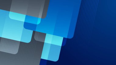 Mavi geometrik teknolojik arka plan. Şablon broşürü ve tasarım