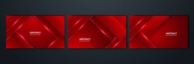 Koyu kırmızı geometrik şekiller soyut modern teknoloji arka plan tasarımı. Vektör soyut grafik sunum tasarım sancak şablonu arka plan şablonu.