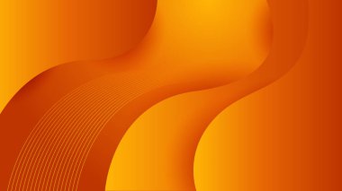 Turuncu vektör arka plan dalgalar. Sıvı degrade şekilleri kompozisyon. Fütüristik tasarım poster. Trendy.