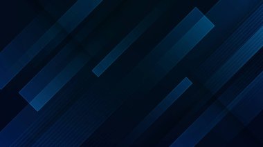 Koyu mavi arka plan illüstrasyon geometrik grafik elemanları ile