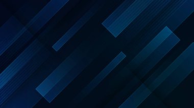 Koyu mavi arka plan illüstrasyon geometrik grafik elemanları ile