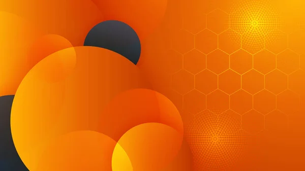 抽象的な黒オレンジの背景 — ストックベクタ