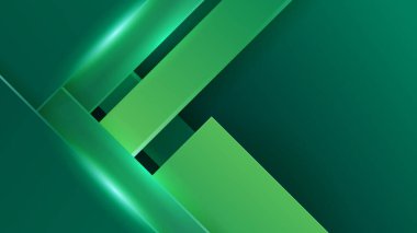 Zarif geometrik şekilli yeşil soyut arkaplan dekorasyon elementleri