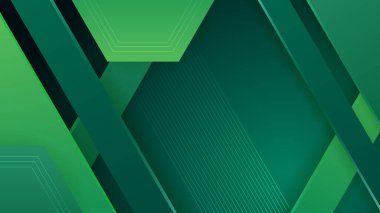 Zarif geometrik şekilli yeşil soyut arkaplan dekorasyon elementleri