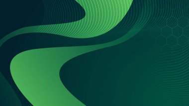 Zarif geometrik şekilli yeşil soyut arkaplan dekorasyon elementleri