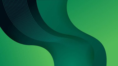 Zarif geometrik şekilli yeşil soyut arkaplan dekorasyon elementleri