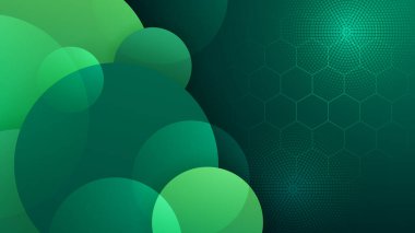 Zarif geometrik şekilli yeşil soyut arkaplan dekorasyon elementleri