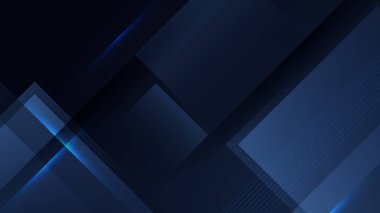 Soyut mavi ve siyah geometrik arka plan. Vektör soyut grafik tasarım sancak deseni sunum arkaplan şablonu.