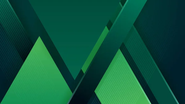 Fundo Abstrato Verde Com Formas Geométricas Elegantes Elementos Decoração — Vetor de Stock