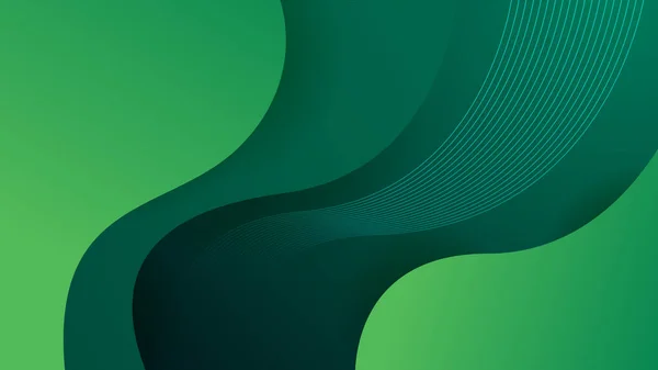 Zelené Abstraktní Pozadí Elegantními Geometrické Tvary Dekorační Prvky — Stockový vektor