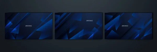 Vecteur Bleu Noir Abstrait Coloré Science Futuriste Concept Technologie Énergie — Image vectorielle