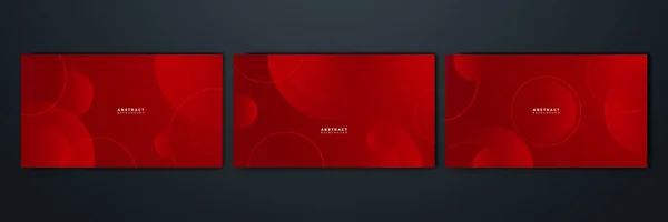 ミニマルな赤い月の幾何学的形状抽象的な現代の背景デザイン ポスター Web上のテンプレート バナー パンフレット チラシ ランディングページ プレゼンテーション 証明書 ウェビナー用のデザイン — ストックベクタ