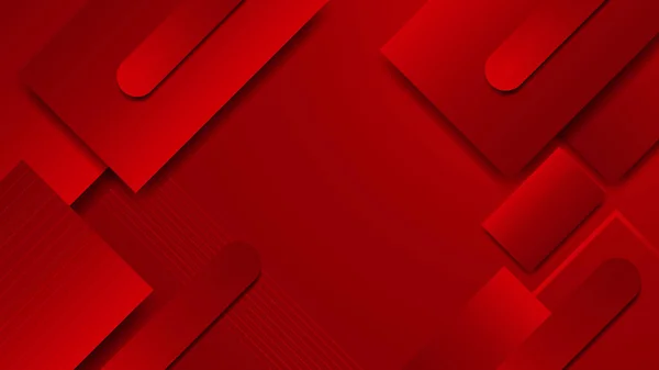 Rouge Marron Formes Géométriques Abstraites Technologie Moderne Fond Design Modèle — Image vectorielle