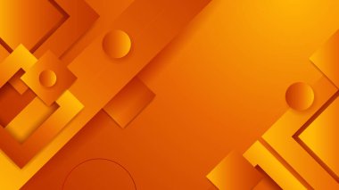 Modern turuncu geometrik şekiller kurumsal soyut teknoloji arka planı. Vektör soyut grafik tasarım sancak deseni sunum arkaplan şablonu.