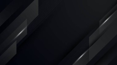 Sunum tasarımı için basit temiz tasarım konseptine sahip soyut siyah arkaplan, oyun flaması