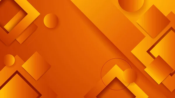 기하학적 오렌지색 기하학은 기술을 추상적 설계에 기반하고 그래픽 디자인 프레젠테이션 — 스톡 벡터