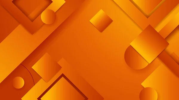 Minimala Orange Gula Geometriska Former Abstrakt Modern Bakgrund Design Design — Stock vektor