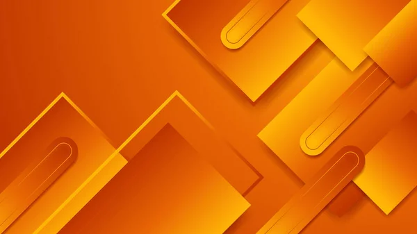 Abstraktní Oranžová Žlutá Geometrické Tvary Vektorové Technologie Pozadí Pro Design — Stockový vektor