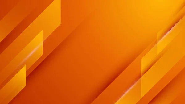 Oranžová Žlutá Geometrické Tvary Abstraktní Moderní Technologie Pozadí Design Vektorové — Stockový vektor