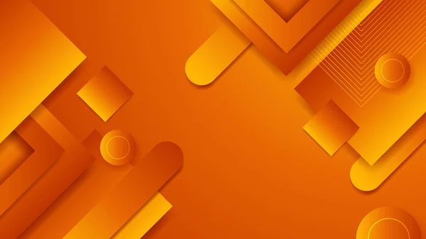 Vektorové Oranžové Žluté Geometrické Tvary Abstraktní Vědecké Futuristické Energetická Technologie — Stockový vektor