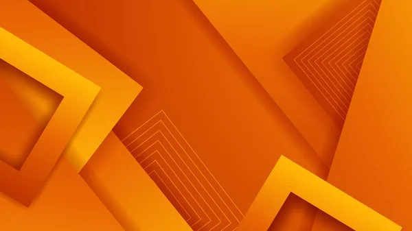 Naranja Amarillo Formas Geométricas Abstracto Tecnología Moderna Diseño Fondo Vector — Vector de stock