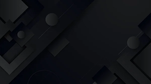 简洁明了设计概念的抽象黑色背景演示设计 游戏横幅 — 图库矢量图片