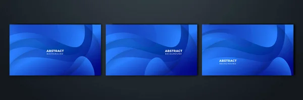 プレゼンテーションデザインのための現代的な青の背景 — ストックベクタ