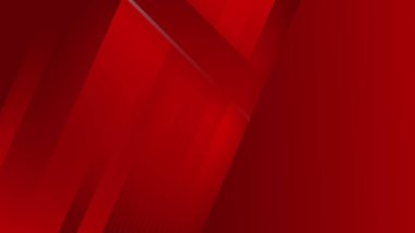 Dalga çizgisi çizgilerinin soyut arkaplanı eğimli yüzeyler ve kırmızı renklerde yarım ton noktalar