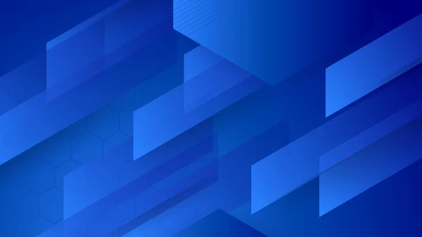 Forme Geometriche Blu Moderno Astratto Tecnologia Moderna Disegno Sfondo Vettore — Vettoriale Stock