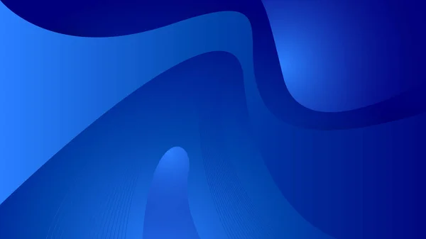 プレゼンテーションのデザインとチラシのための抽象的な波のスパイラル現代的な要素と青の背景 — ストックベクタ