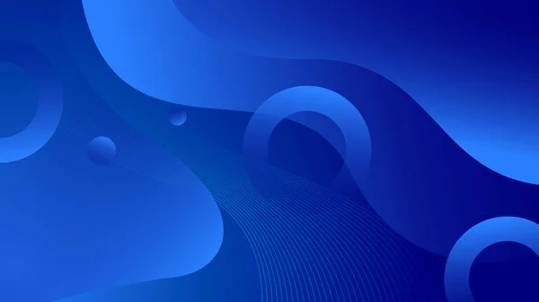 Fundo Azul Com Abstrato Onda Espiral Elemento Moderno Para Banner — Vetor de Stock