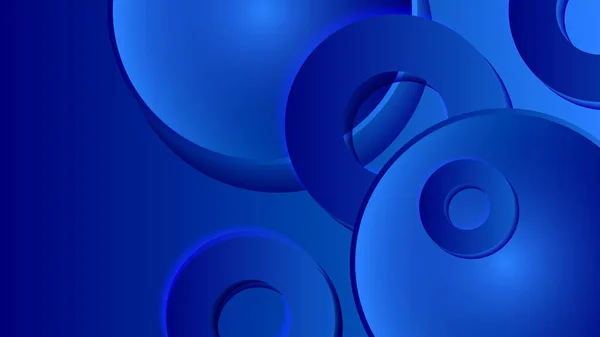 Formes Géométriques Bleues Modernes Fond Technologique Abstrait Entreprise Modèle Web — Image vectorielle