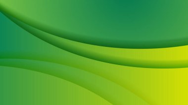 Sunum tasarımı için basit geometrik şekillere sahip soyut yeşil arkaplan