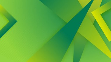 Sunum tasarımı için basit geometrik şekillere sahip soyut yeşil arkaplan