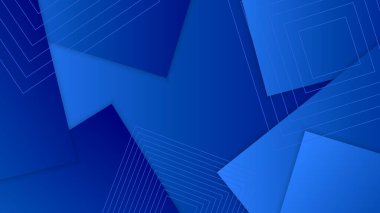 Soyut mavi geometrik şekiller arka plan. Vektör soyut grafik tasarım sancak deseni sunum arkaplan şablonu.