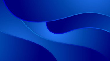 Mavi geometrik şekiller soyut modern teknoloji arka plan tasarımı. Vektör soyut grafik sunum tasarım sancak şablonu arka plan şablonu.