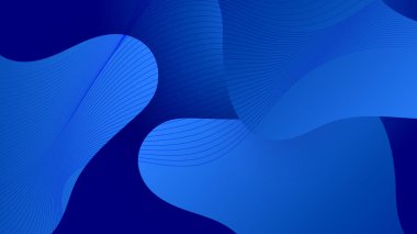 Minimum geometrik mavi geometrik şekiller ışık teknolojisi arka plan soyut tasarımı. Vektör illüstrasyonu soyut grafik tasarım sancak modeli sunum arkaplan şablonu.