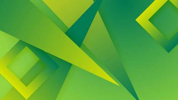 Abstraktní Zelené Pozadí Jednoduchými Geometrickými Tvary Dekorace Pro Prezentaci Designu — Stockový vektor