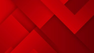 Soyut kırmızı geometrik şekiller vektör teknolojisi arka planı, tasarım broşürü, web sitesi, el ilanı için. Poster, sertifika, sunum, iniş sayfası için Geometrik kırmızı geometrik şekiller