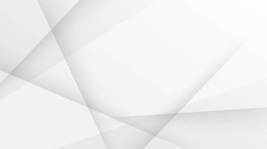 Tasarım broşürü, web sitesi ve broşür için soyut beyaz monokrom vektör arkaplanı. Sertifika, sunum, iniş sayfası için Geometrik beyaz duvar kağıdı